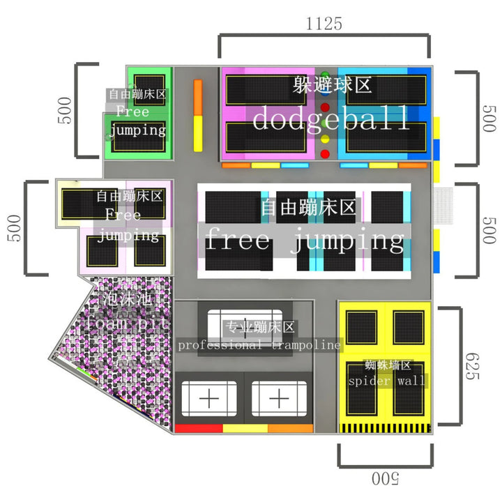 trampoline park equipment china